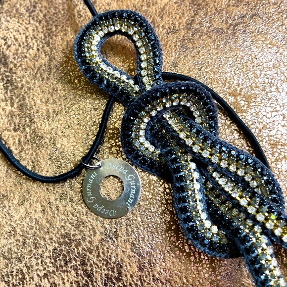 Deepa Gurnani Grey Crystal Headband - Picture 1 of 2